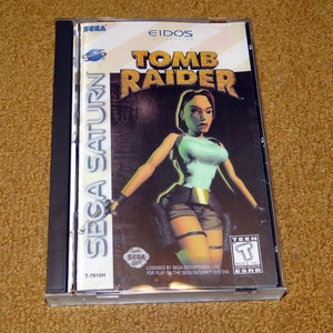 Custom printed Tomb Raider Sega Saturn manual, & case insert see variations below image 1