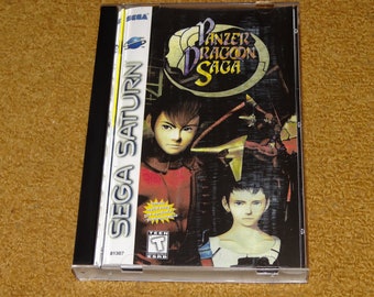 Impression personnalisée du manuel et de la pochette pour Panzer Dragoon Saga Sega Saturn (voir les variantes ci-dessous)