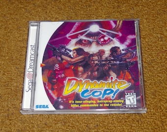 Custom printed Dynamite Cop! Sega Dreamcast manual, case & case insert (see variations)