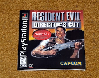 Custom reprinted Playstation Resident Evil Director's Cut manual