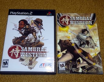 Custom printed Samurai Western Playstation 2 manual, case and case insert ONLY (NO disc)