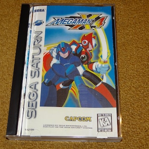 Custom printed Mega Man X4 Sega Saturn reprinted manual, & case insert (see variations below)