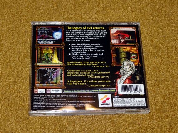 Castlevania symphony of the night ps1 for sale outlet