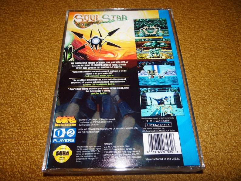 Custom printed Soul Star Sega CD manual, & case insert see variations NO CASE image 2