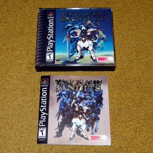 Custom printed Vanguard Bandits Play Station 1 manual, case & case insert (see variations below)