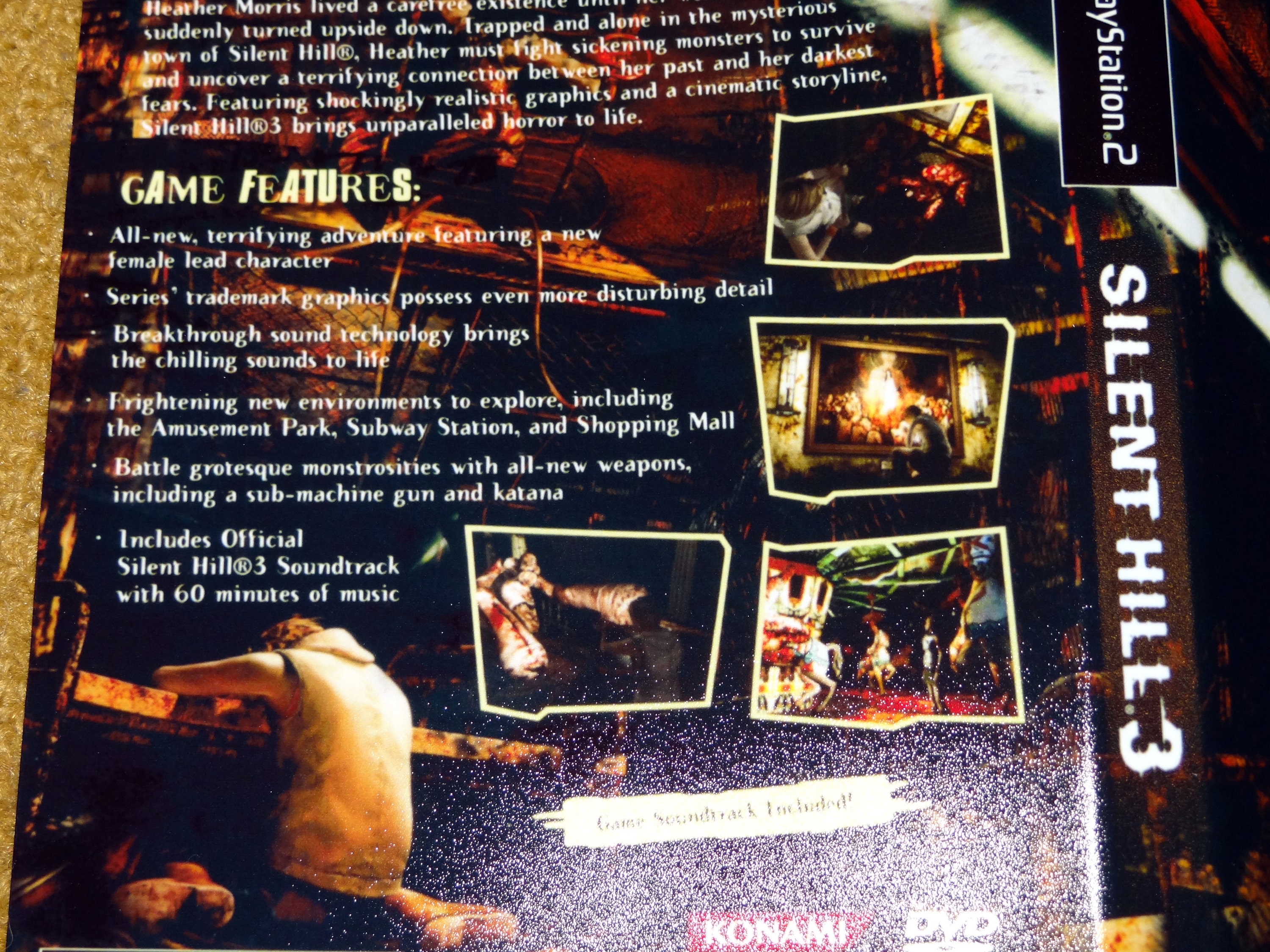 Silent Hill 3 With Manual Reprint Sony Playstation 2 Custom 