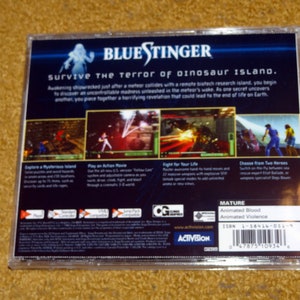 Custom printed Blue Stinger Sega Dreamcast manual, case & case insert see variations image 3