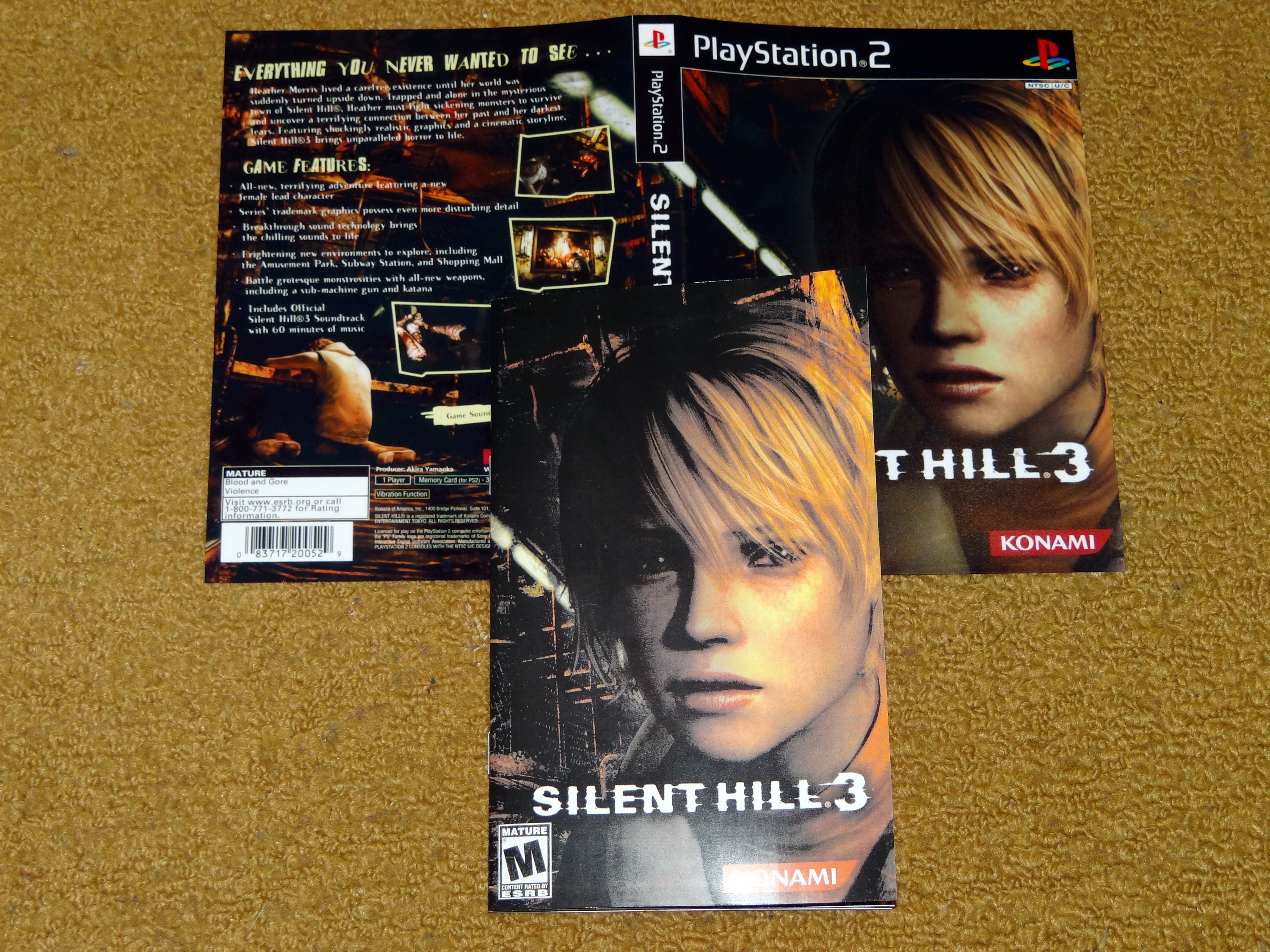 Silent Hill 3 PlayStation 2 Video Game Excellent PS2 Complete W/ Soundtrack