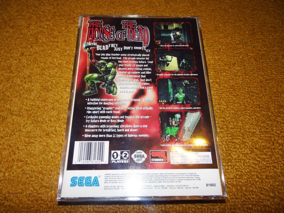 Custom Printed House of the Dead Sega Saturn Manual, & Case Insert