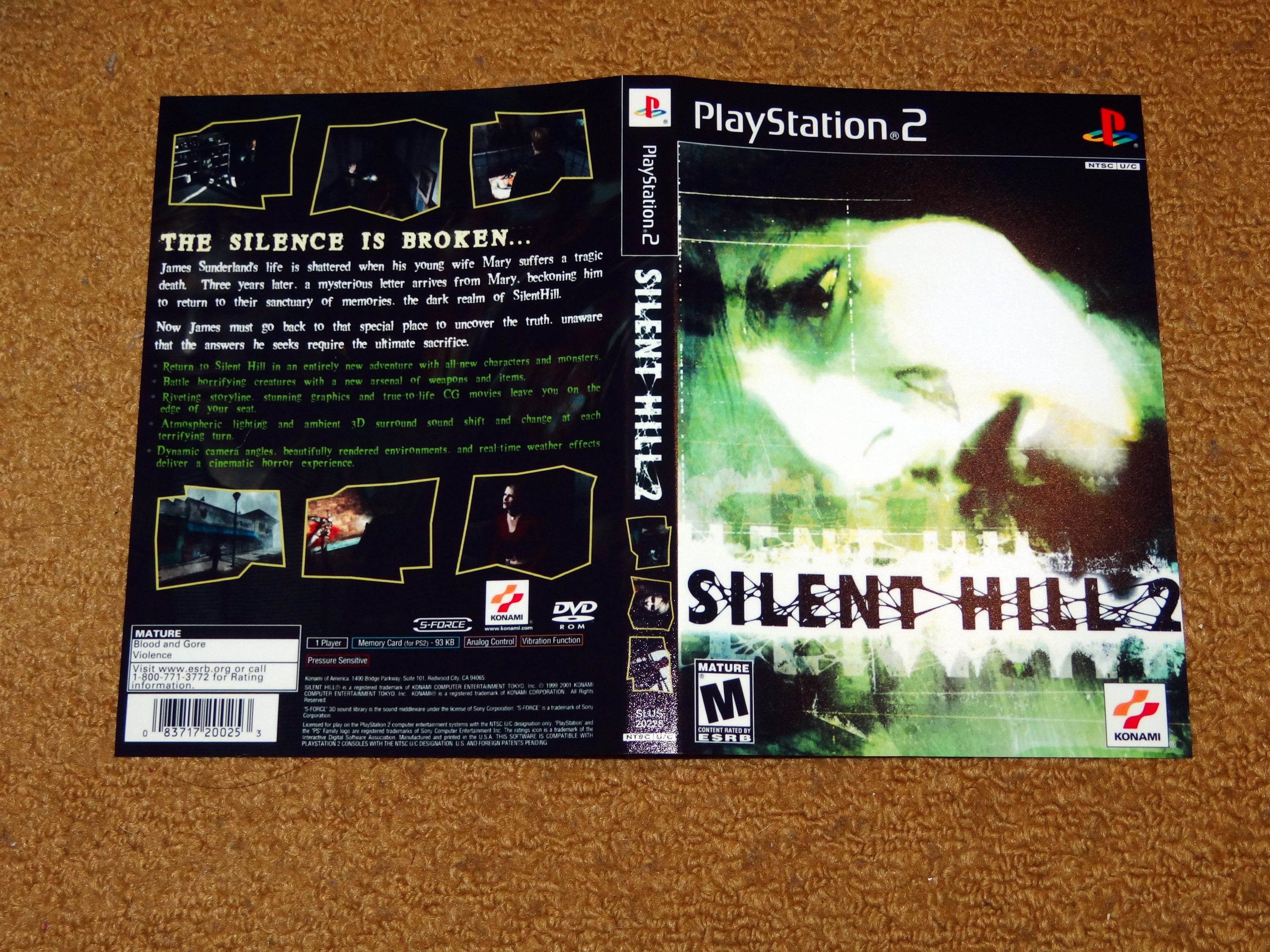 Custom Printed Silent Hill 4 the Room Playstation 2 Manual 