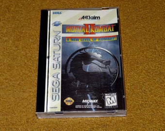 Custom printed Mortal Kombat 2 Sega Saturn manual, & case insert (see variations below)