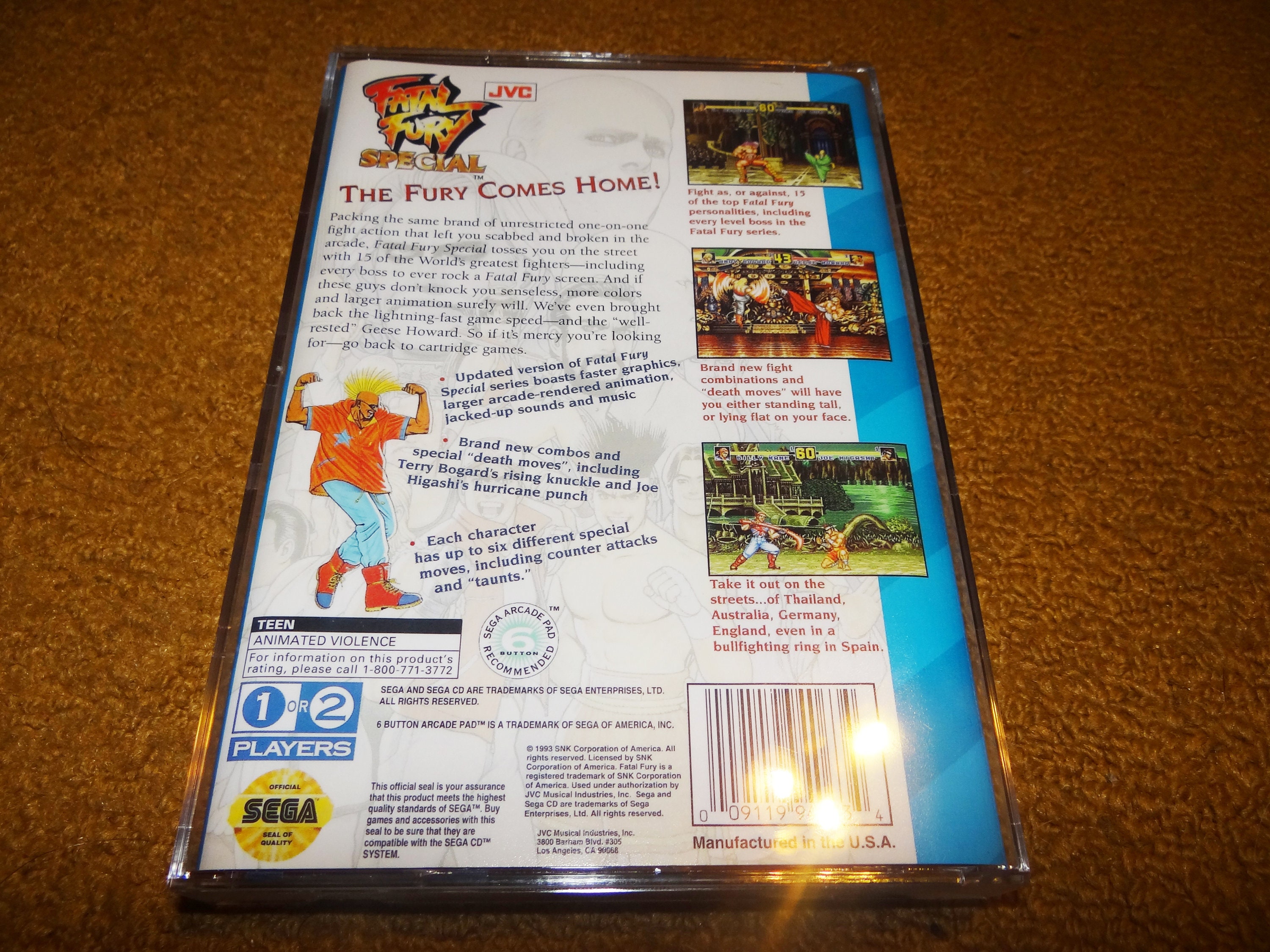 Authentic Copy of Fatal Fury Special with Manual for Sega Game