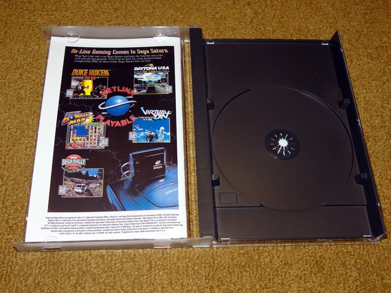 Custom printed Enemy Zero Sega Saturn manual, & case insert see variations below image 3