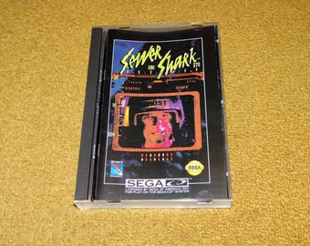 Custom printed Sega CD Sewer Shark manual, & case insert (see variations below)