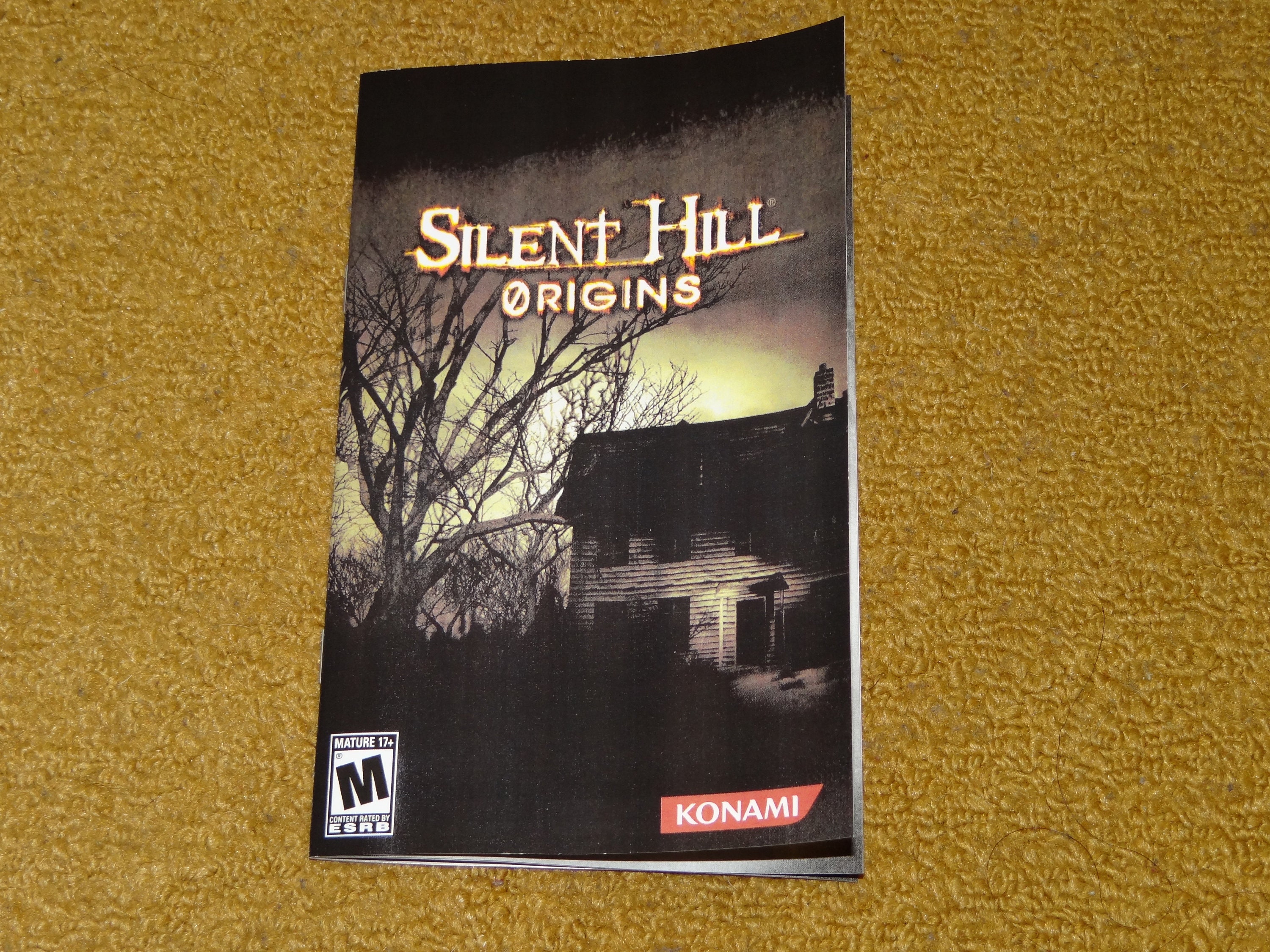 Custom Printed Silent Hill Origins Manual, Case & Case Insert (no