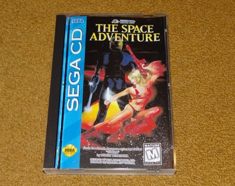 Custom printed The Space Adventure Sega CD manual, & case insert (see variations below)