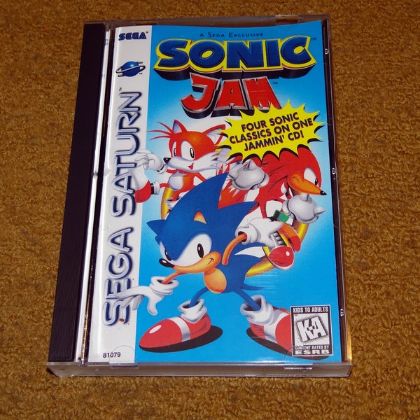 Custom printed Sonic Jam Sega Saturn reprinted manual, & case insert (see variations below)