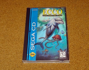Custom printed Sega CD Ecco - The Tides of Time manual, & case insert (see variations below)