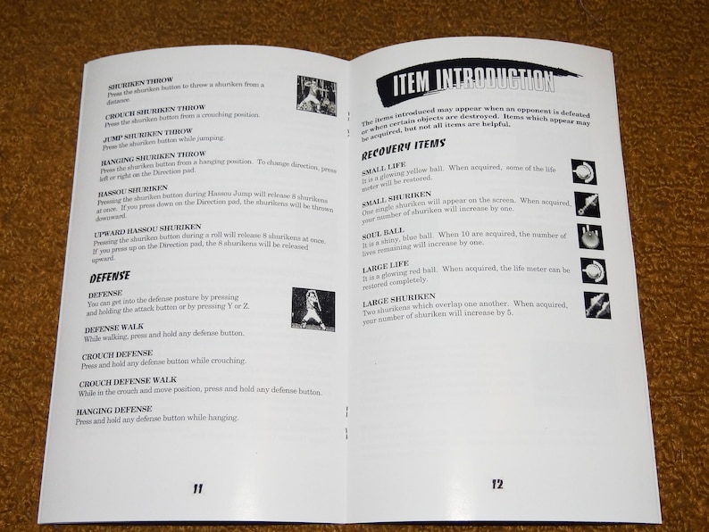 Custom printed Shinobi Legions Sega Saturn manual, & case insert see variations below image 3