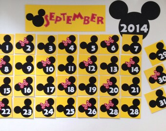 Mickey Mouse Classroom Decor Number Posters 0 To 10 Dot Etsy