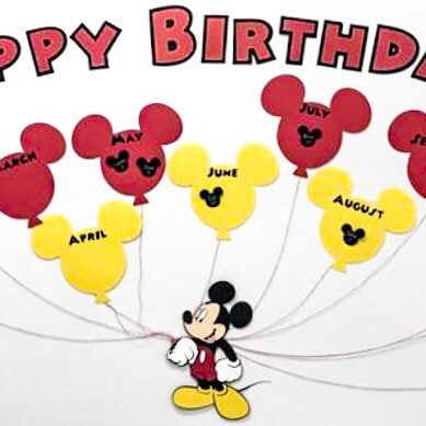 NEW ITEM! Mickey Mouse Birthday Chart Disney Classroom
