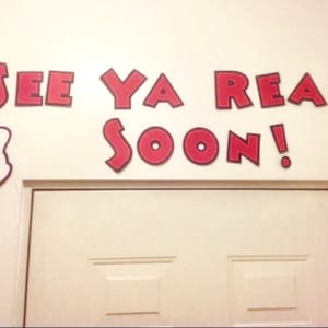 Preschool Kindergarten Walt Disney Mickey and Minnie Mouse "See Ya Real Soon" Door Sign