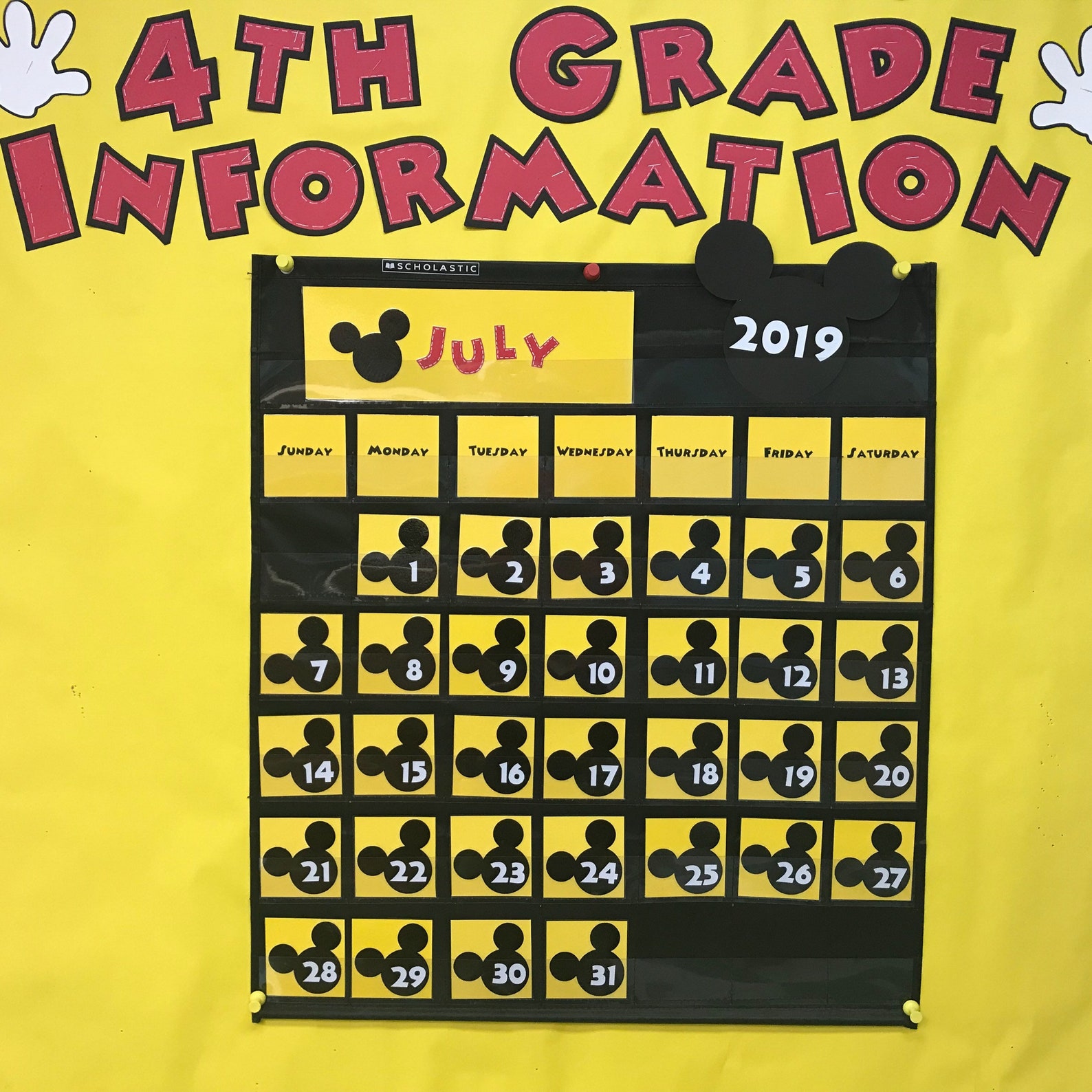 NEW Mickey Mouse Themed Calendar Heading Choose you Grade Etsy