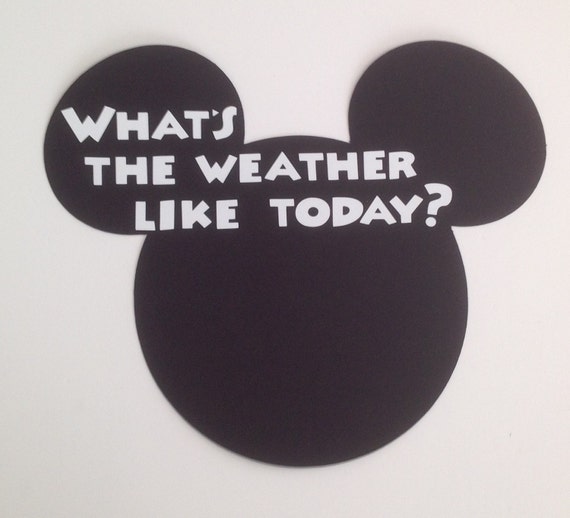 Mickey Mouse Weather Chart