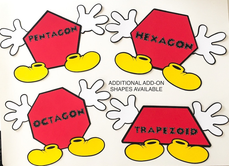 Mickey Mouse Shapes Preschool Kindergarten Classroom School - Etsy
