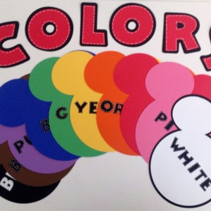 Preschool Kindergarten Classroom Disney Mickey Minnie Mouse Classroom Color Chart