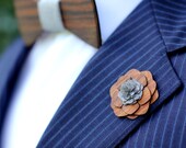 Wooden Lapel Flower- "Pittsburgh"