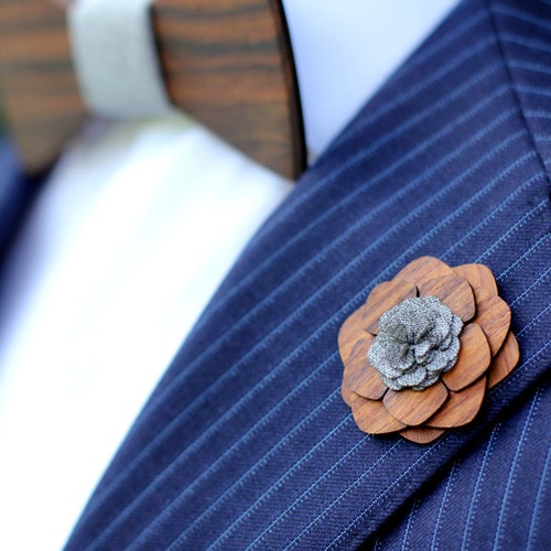 Wooden Lapel Flower pittsburgh Etsy