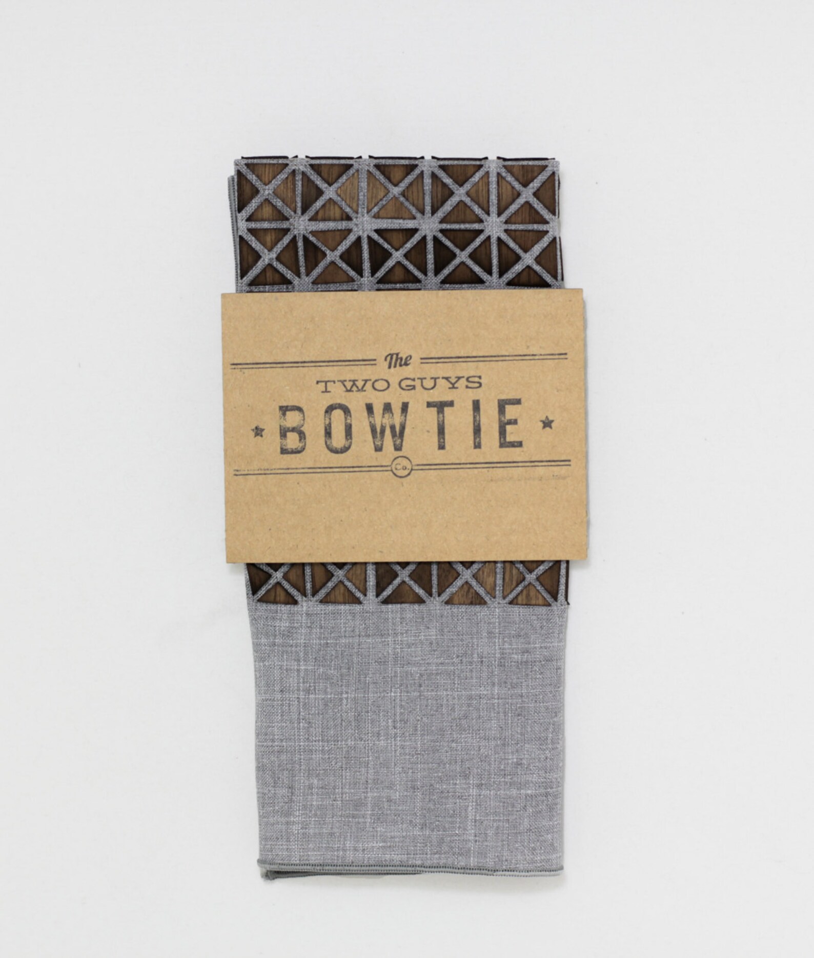 Walnut Wood Triangle Pocket Square Etsy