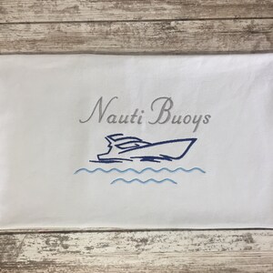 Personalize Nautical Pillow Nautical Embroidery Design Nautical Pillow Covers Boat Gift Nautical Life Lake house Pillow image 10