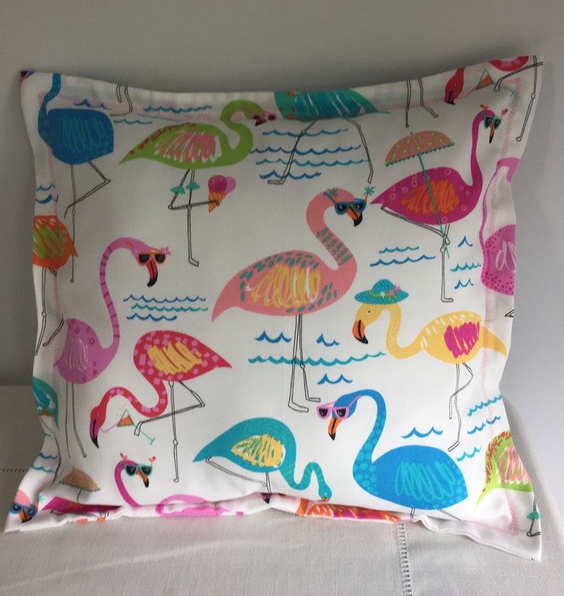 Pink Flamingo Outdoor Pillow Covers 18 X A Unique Image 0
