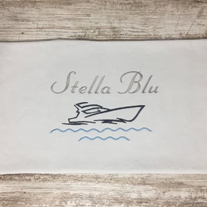 Personalize Nautical Pillow Nautical Embroidery Design Nautical Pillow Covers Boat Gift Nautical Life Lake house Pillow image 8