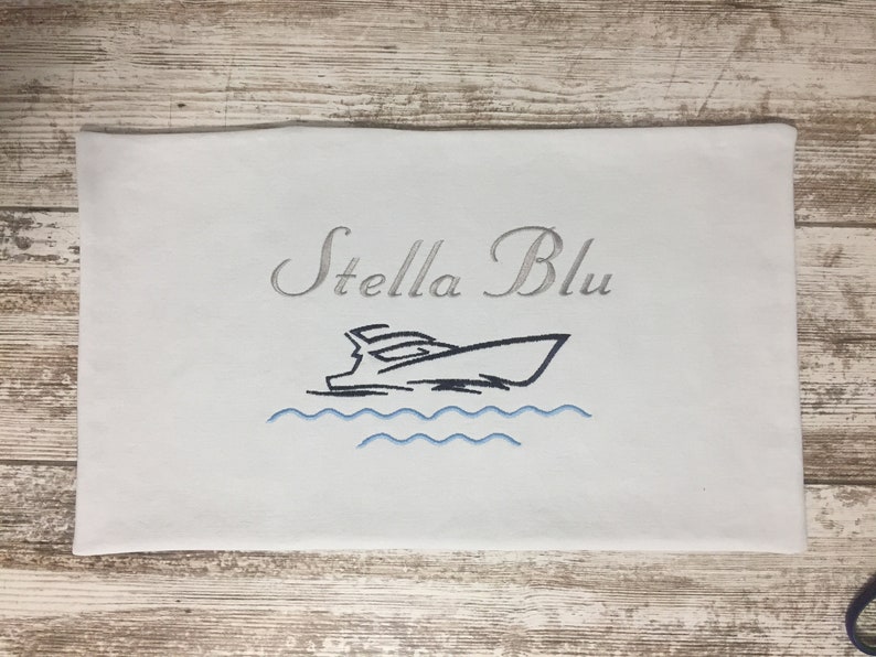 Personalize Nautical Pillow Nautical Embroidery Design Nautical Pillow Covers Boat Gift Nautical Life Lake house Pillow image 8