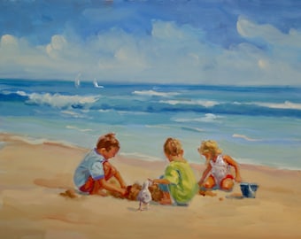 Download Strandszene wandkunst HD