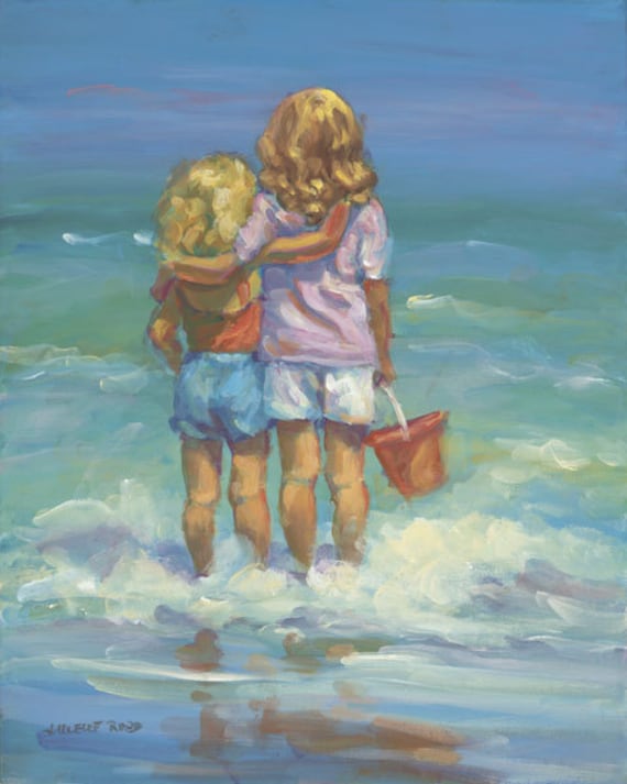 Download Escena de la playa de la lona del arte de la pared For iPhone Free