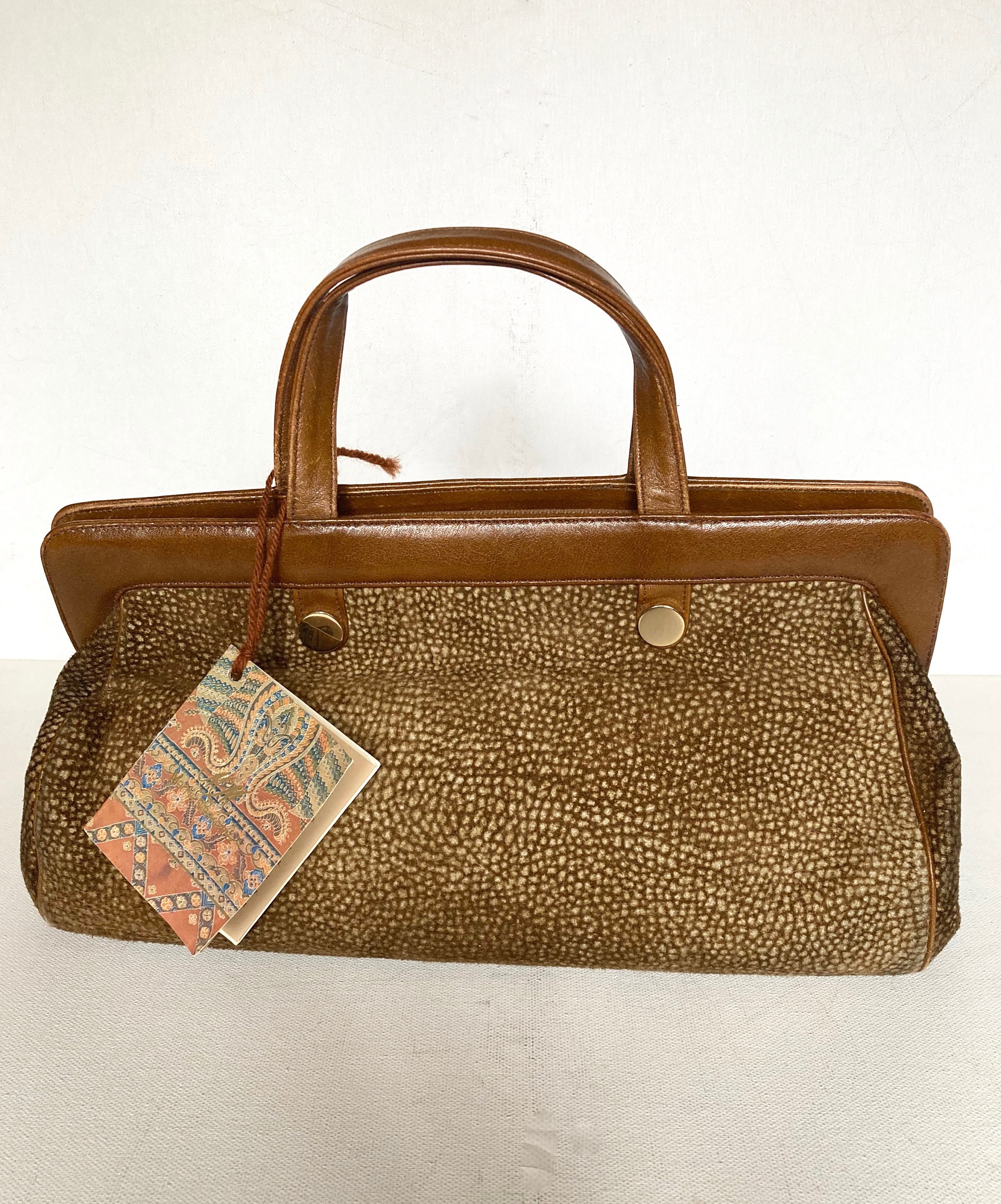 Morris Moskowitz Vintage Navy Satin 1950's Handbag MM 