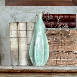 Antique French Mougin à Nancy Faience Vase, c. 1902 Art Nouveau / Art Deco Crystalline Art Pottery from France