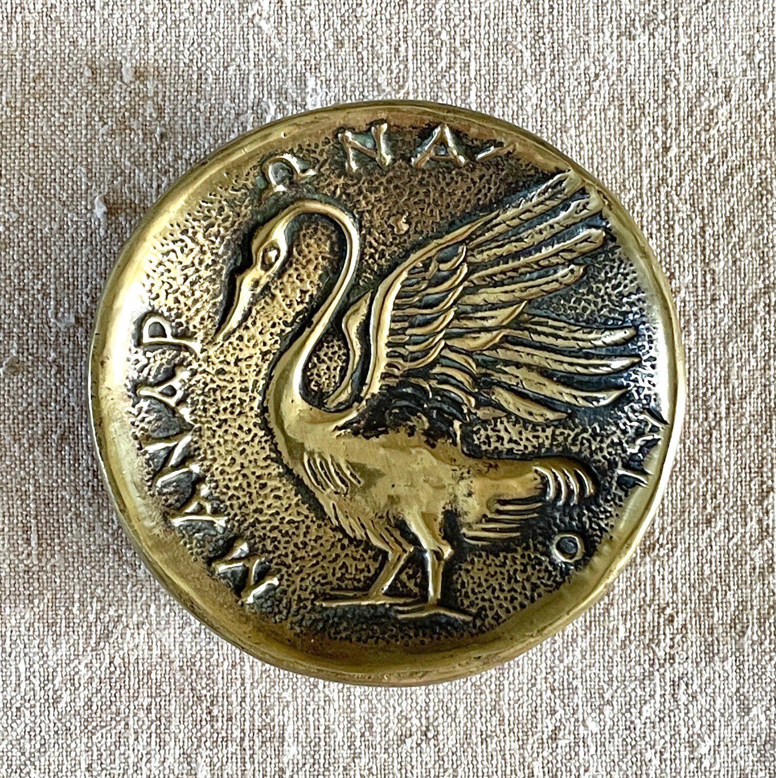 The Swan French Art Deco Max Le Verrier Bronze Dish c. Etsy