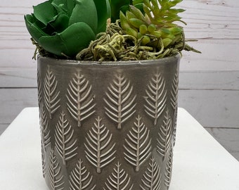 Small Faux Succulent Arrangement, Potted Artificial Succulent, Home Decor Faux Succulent