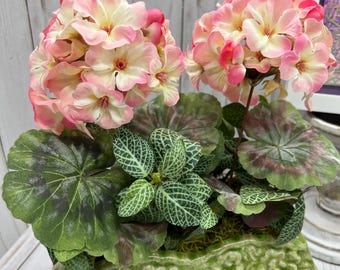 Centerpiece Faux Geranium Pink:  Home Decor Office Decor