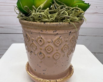 Small Faux Succulent Arrangement, Potted Artificial Succulent, Home Decor Faux Succulent