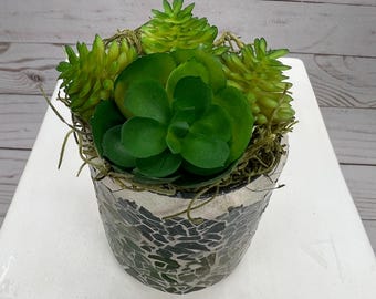 Centerpiece Small Faux Succulent:  Home Decor Office Decor