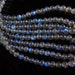 8-inch AAAA quality Labradorite full flashy fire smooth plain round size 6.5-9mm 70cts GW1986