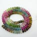 Natural Tourmaline, Watermelon Tourmaline, Pink Tourmaline, Green tourmaline, Blue Tourmaline Smooth Plain Rondelle Beads 5mm 14" Strand