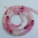 1/2 strand AAAAA 9-inch strand Pink Tourmaline shaded from Afghanistan smooth plain rondell beads strand size 3-5.5mm GW490