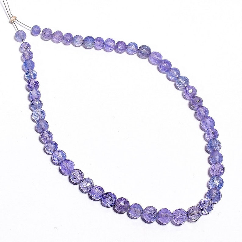 Natural Tanzanite Faceted Round Gemstone Loose Beads 4-5 mm 8 Strand 11504